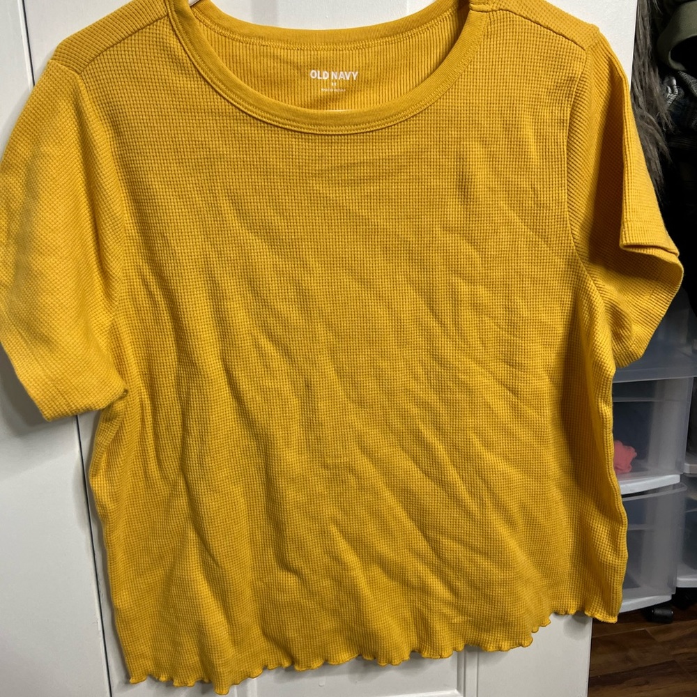 Plus size yellow t shirt